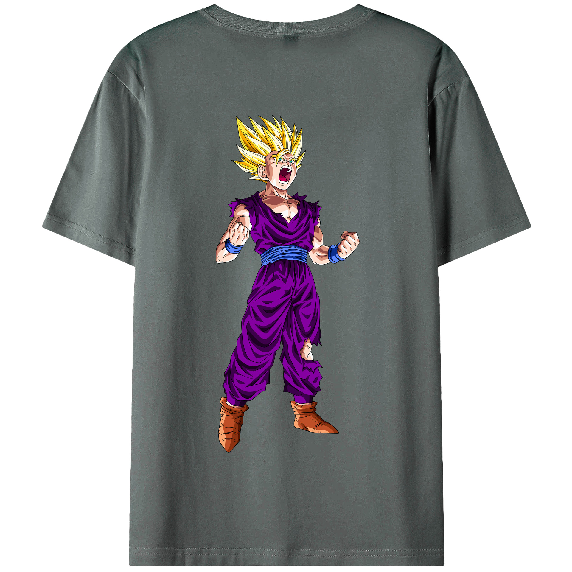 （画像用） ドラゴンボール 孫 悟飯（そんごはん）DRAGON BALL Son Gohan 綿100％半袖Tシャツ（背面プリント）